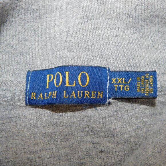 Polo Ralph Lauren Mens 2XL Gray Luxury Cotton Knit Quarter Zip Pullover Jumper - Picture 4 of 10